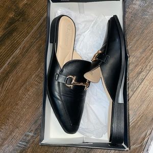 Black CL by Lqundry mules with cold accents